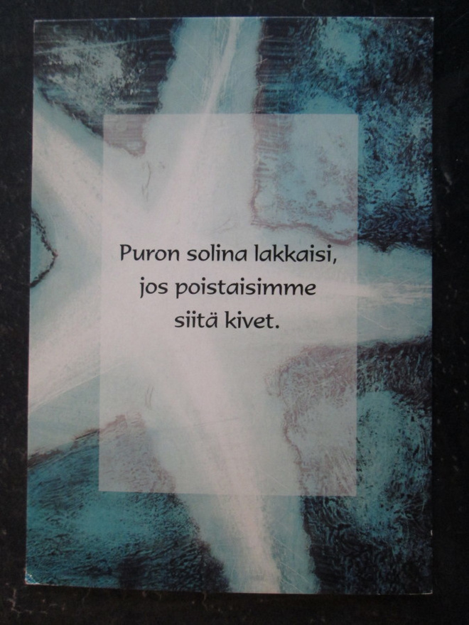 KULKEMATON ANITA POLKUTIE TAUSTAKUVA MIETELAUSE KORTTI