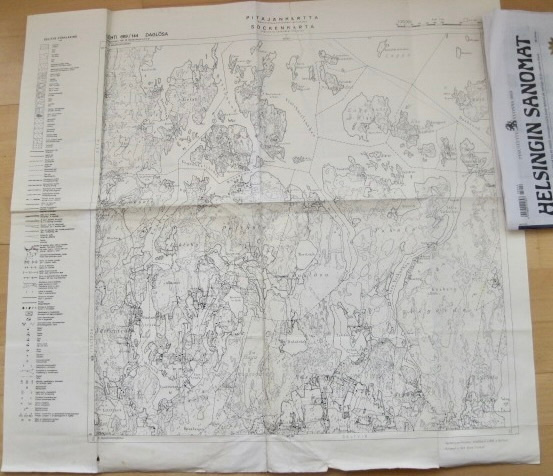 VANHA Kartta Ahvenanmaa Daglösä 1927