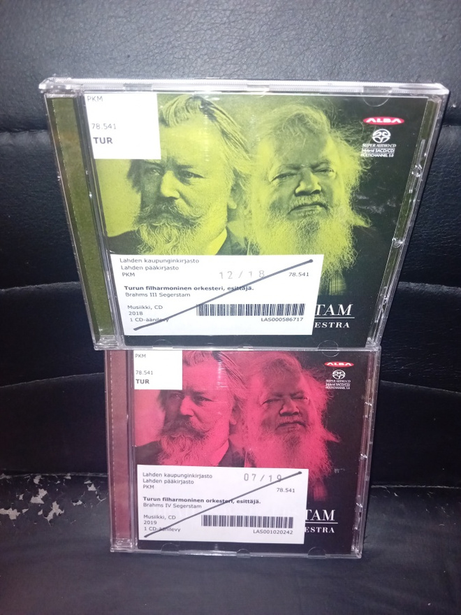 2 kpl SACD BRAHMS III - IV SEGERSTAM ( SIS POSTIKULU )
