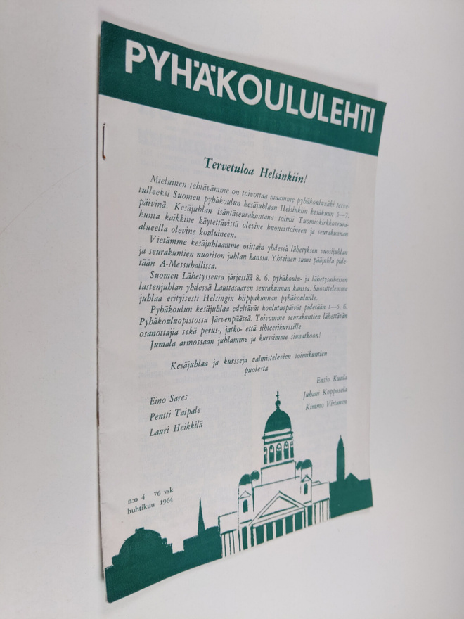 Pentti Taipale : Pyhäkoululehti 4/1964