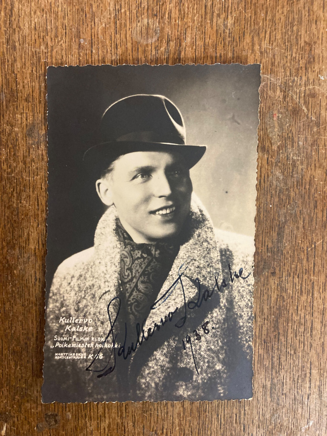 KULLERVO KALSKE, SIGNEERATTU VALOKUVA, 1938