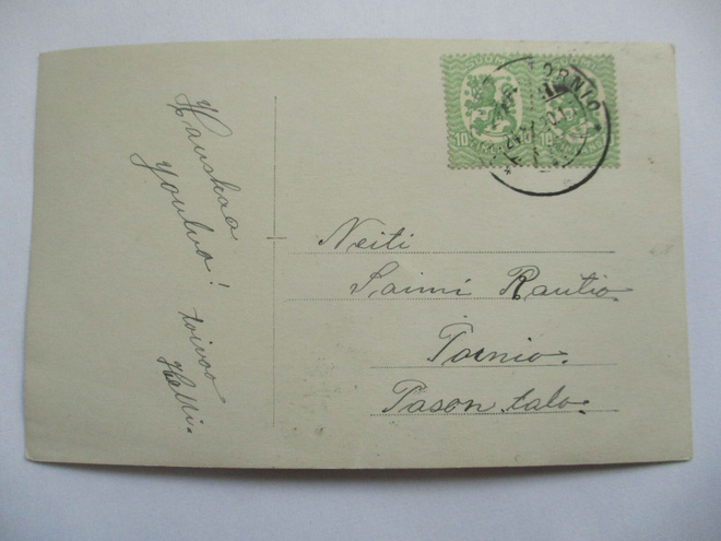 1920 Tornio paikalliskortti kalastajatyttö