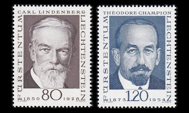 Liechtenstein 512-3 ** Filatelian pioneereja (1969)