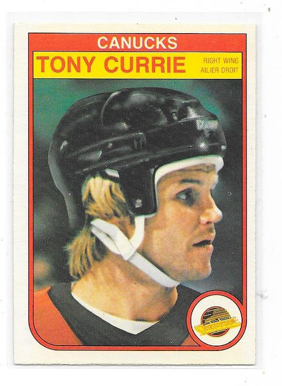 1982-83 OPC #341 Tony Currie Vancouver Canucks