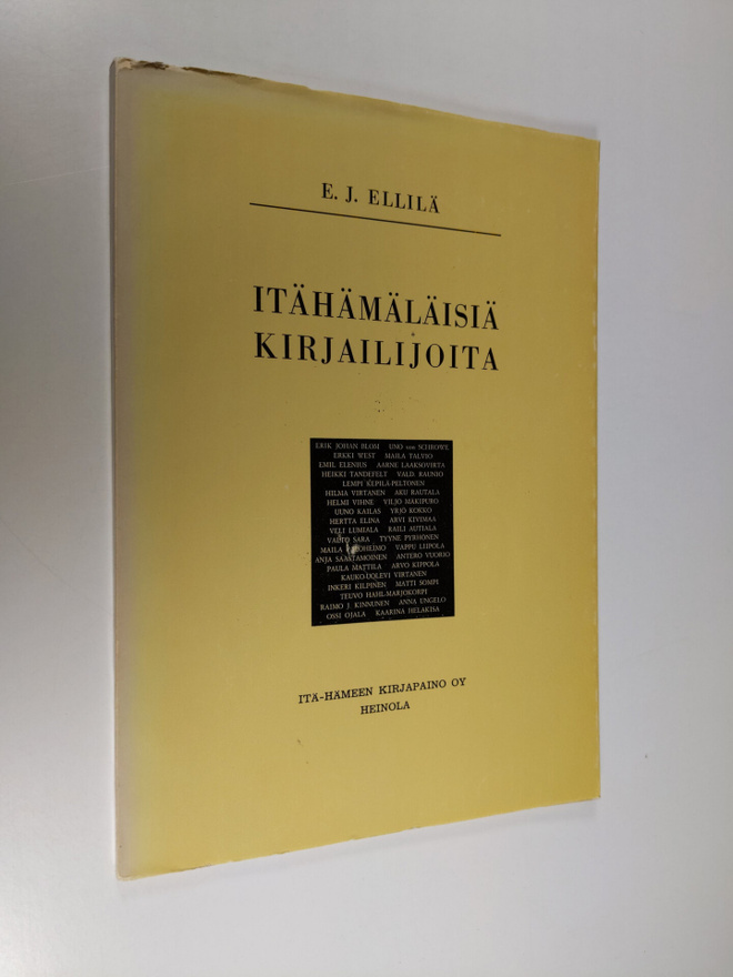 E. J. Ellilä : Itähämäläisiä kirjailijoita : Erik Johan B...