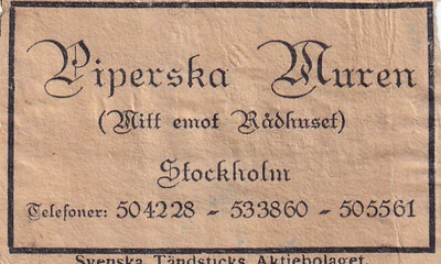 Stockholm, Piperska Muren , s77