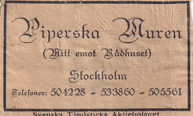 Stockholm, Piperska Muren , s77