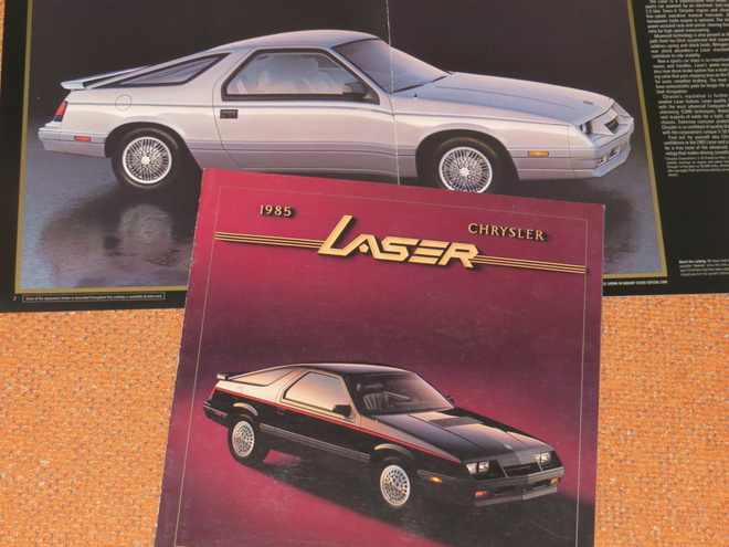 1985 Chrysler Laser esite - ISO - KUIN UUSI
