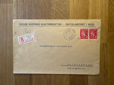 Kulkenut vaasa - helsinki 1937