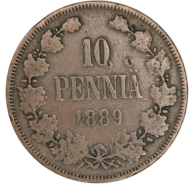 10 penniä 1889