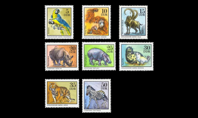 DDR 2030-7 ** Eläintarhaeläimiä (1975)