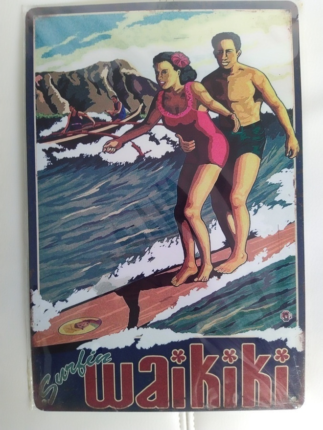 PELTIKYLTTI SURFING WAIKIKI 20X30CM *UUSI!*