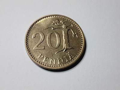 Suomi 20 penniä 1970 alpro unc