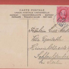 Tontulla tyttö kelkan kyydissä - kulk v 1909 - pikkukuva 2