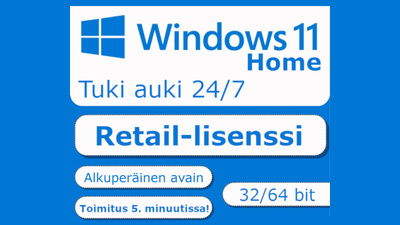 Windows 11 Home avain, toimitus 24/7