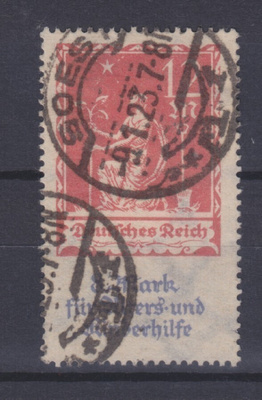 Saksa Reich 1922 LaPe 233 leimattuna