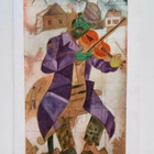 M. CHAGALL - "Viulisti"-KULKEMATON POSTIKORTTI - pikkukuva 1