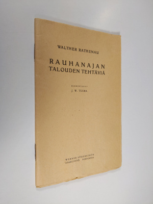 Walther Rathenau : Rauhanajan talouden tehtäviä