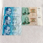 10 markan setelit 5 kpl. 1980 ja 1986 vuosilta - pikkukuva 1
