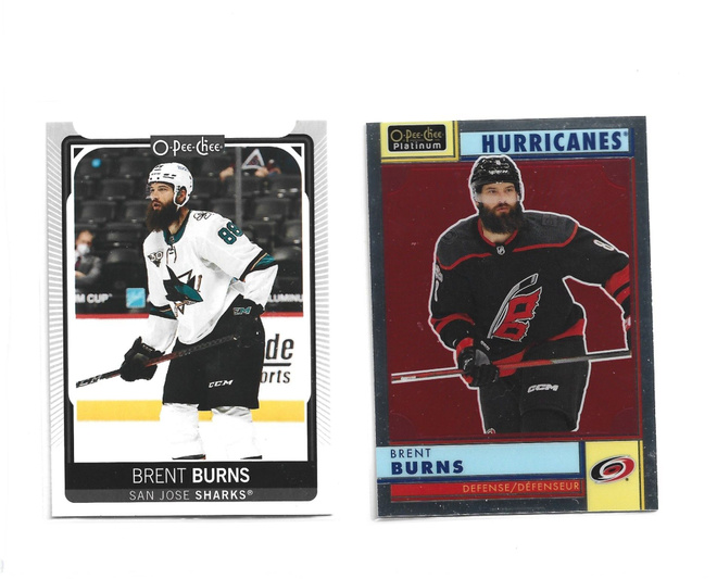 2 X BRENT BURNS - SHARKS / CAROLINA - 1 erkkari