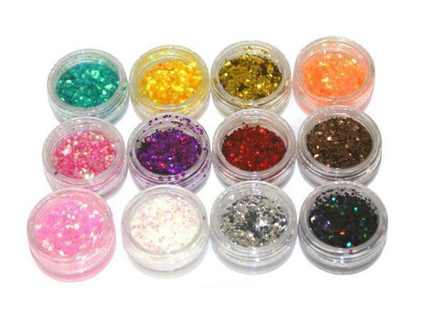 Kynsien Koristelu Sarja, Sequins, 12 väriä *UUSI*