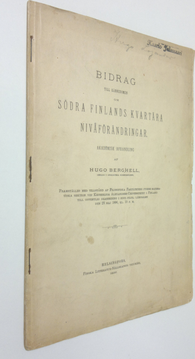 Hugo Berghell : Bidrag till kännedomen om Södra Finlands ...