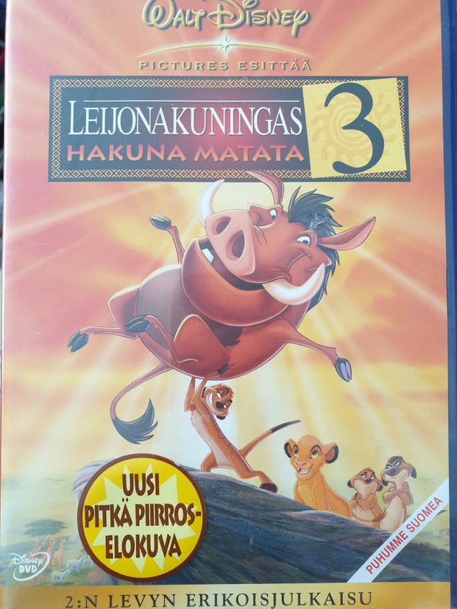 LEIJONAKUNINGAS 3 - HAKUNA MATATA  DVD SUOMIPUHE
