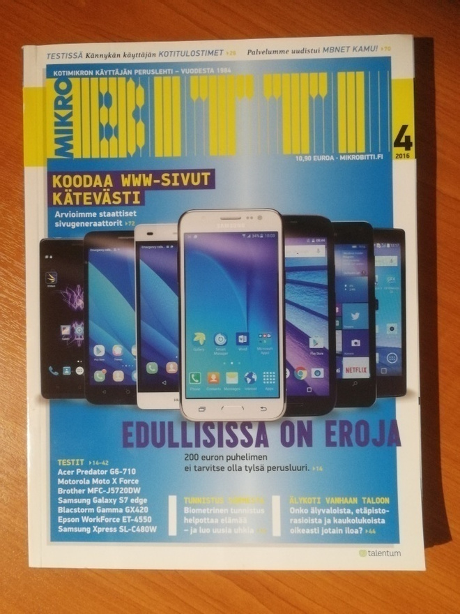 Mikro-Bitti vuosikerta 2016, Nrot 1, 2, 3 ja 4