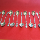 Ruusu Kahvilusikoita 12 kpl Hopea 813H n. 114 g 1955-1958 - pikkukuva 1