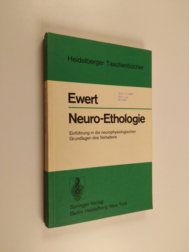 Jörg-Peter Ewert : Neuro-Ethologie : Einfuhrung in die ne...
