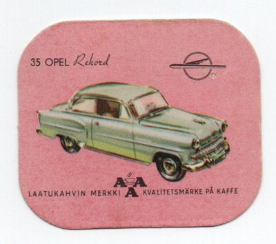 Kahvilappu AAA n:o 35 OPEL REKORD