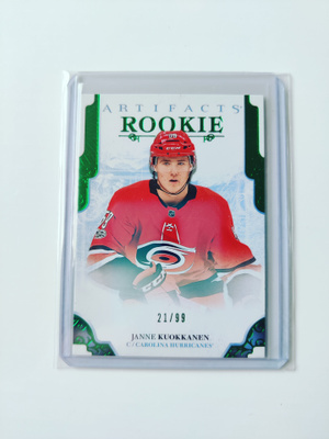 Janne Kuokkanen 17-18 Artifacts Rookie Emerald /99
