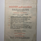 Vanhan Hoover- pyykinpesukoneen käyttöohje - pikkukuva 1
