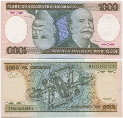 Brasilia 1000 Cruzeiros v.1984 (P-201b) UNC