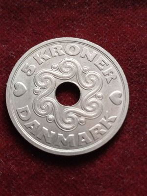 5 kroner 1990. Tanska - Denmark