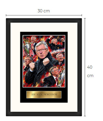Uusi Sir Alex Ferguson Manchester art print Limited Edition
