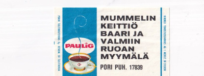 Pori, Mummelin keittiö Baari , Paulig b531