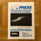 Esite lehti BMW Auto Expo E34 , E36 ja E36 Coupe 1992 - pikkukuva 1