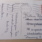 Turku, nelikuvakortti + vaakuna, vkpk, p. 1959 Ruotsiin - pikkukuva 2