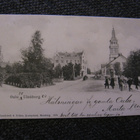 Oulu, katunäkymä, kirkko,  ihmisiä. Kulkenut v1903. - pikkukuva 1