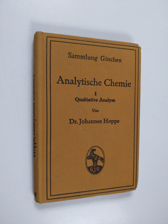 Johannes Hoppe : Analytische Chemie 1 : Qualitative Analyse