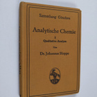 Johannes Hoppe : Analytische Chemie 1 : Qualitative Analyse - pikkukuva 1