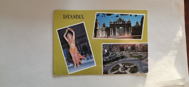 ISTANBUL - TURKIYE, TURKKI, kulkenut postikortti