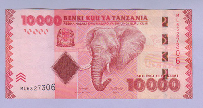 Tansania 10000 Shillings v.1973 P-44c
