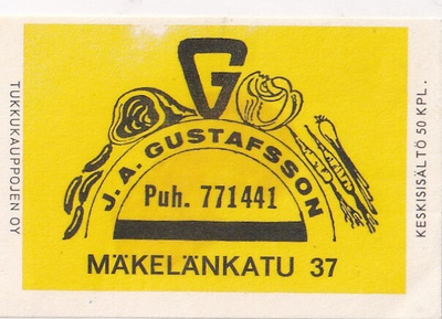 J. A. Gustafsson , Mäkelänkatu 37  .s45