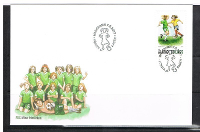 2007  Omakuvapostimerkki 2 Tyttöfutis Flickfotboll  FDC