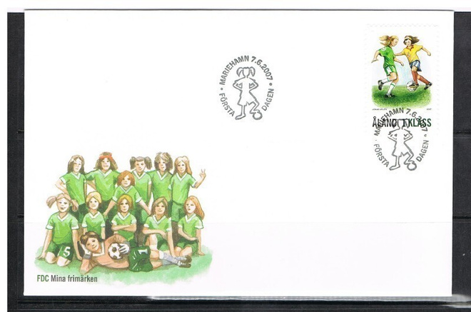 2007  Omakuvapostimerkki 2 Tyttöfutis Flickfotboll  FDC