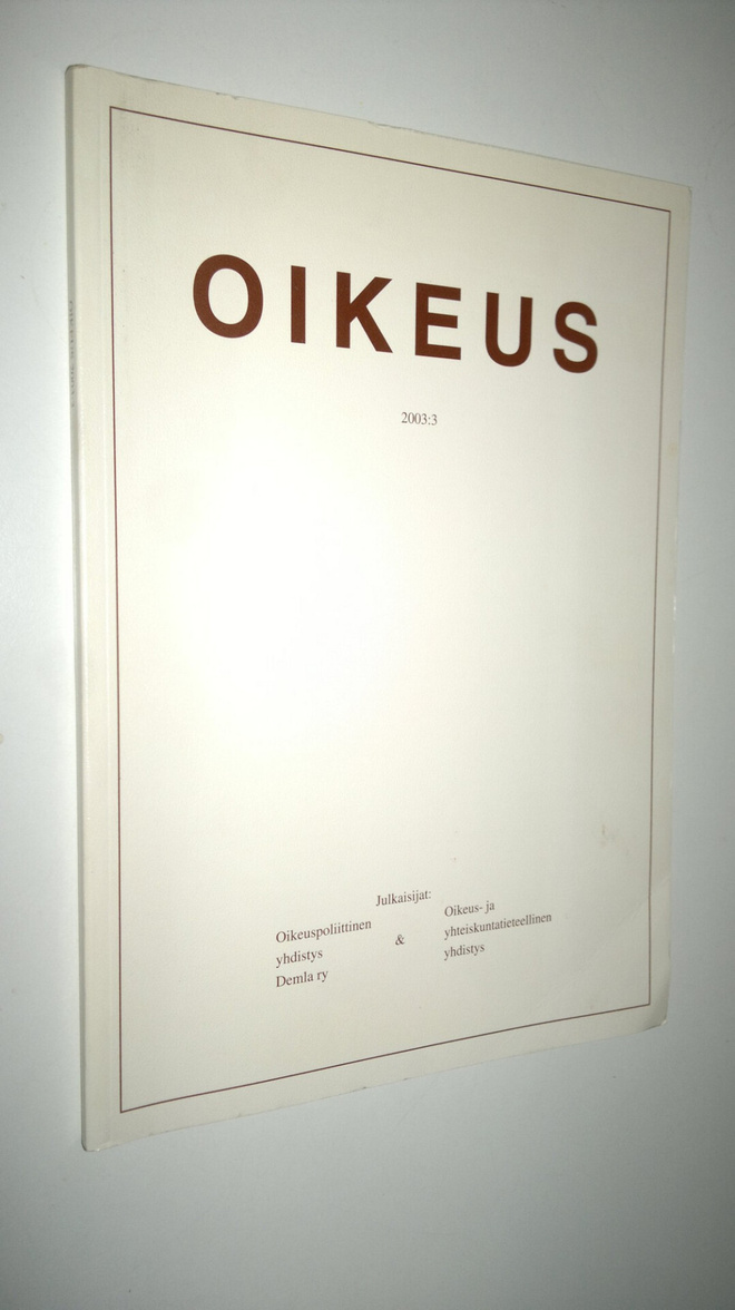 Oikeus 2003 nro 3