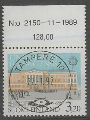 1990 Helsingin Yliopisto 3,20 mk loisto TAMPERE -92