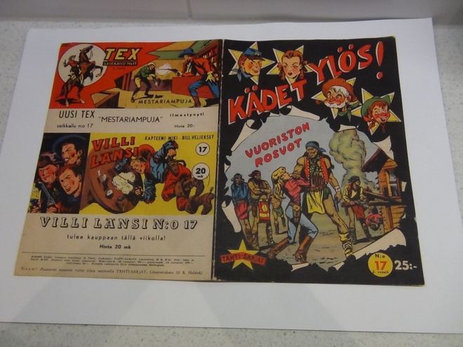 KÄDET  YLÖS , VUORISTON  ROSVOT  N:o 17, 1953